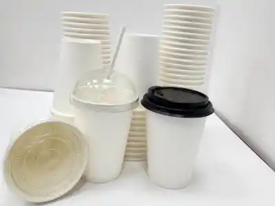 Cốc giấy 2 lớp màu trắng